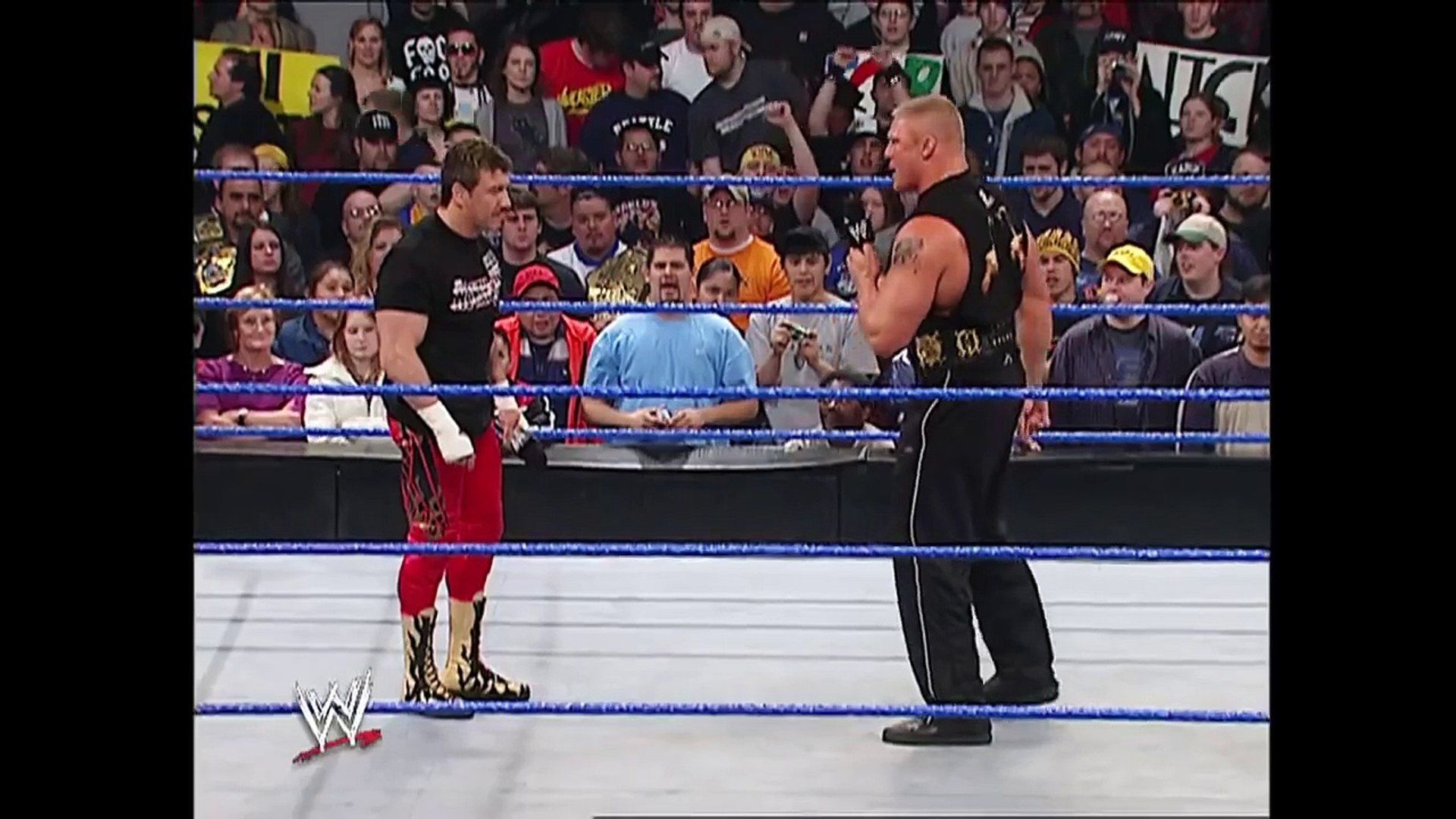 Brock Lesnar and Eddie Guerrero were in a heated feud for the WWE Championship in 2004