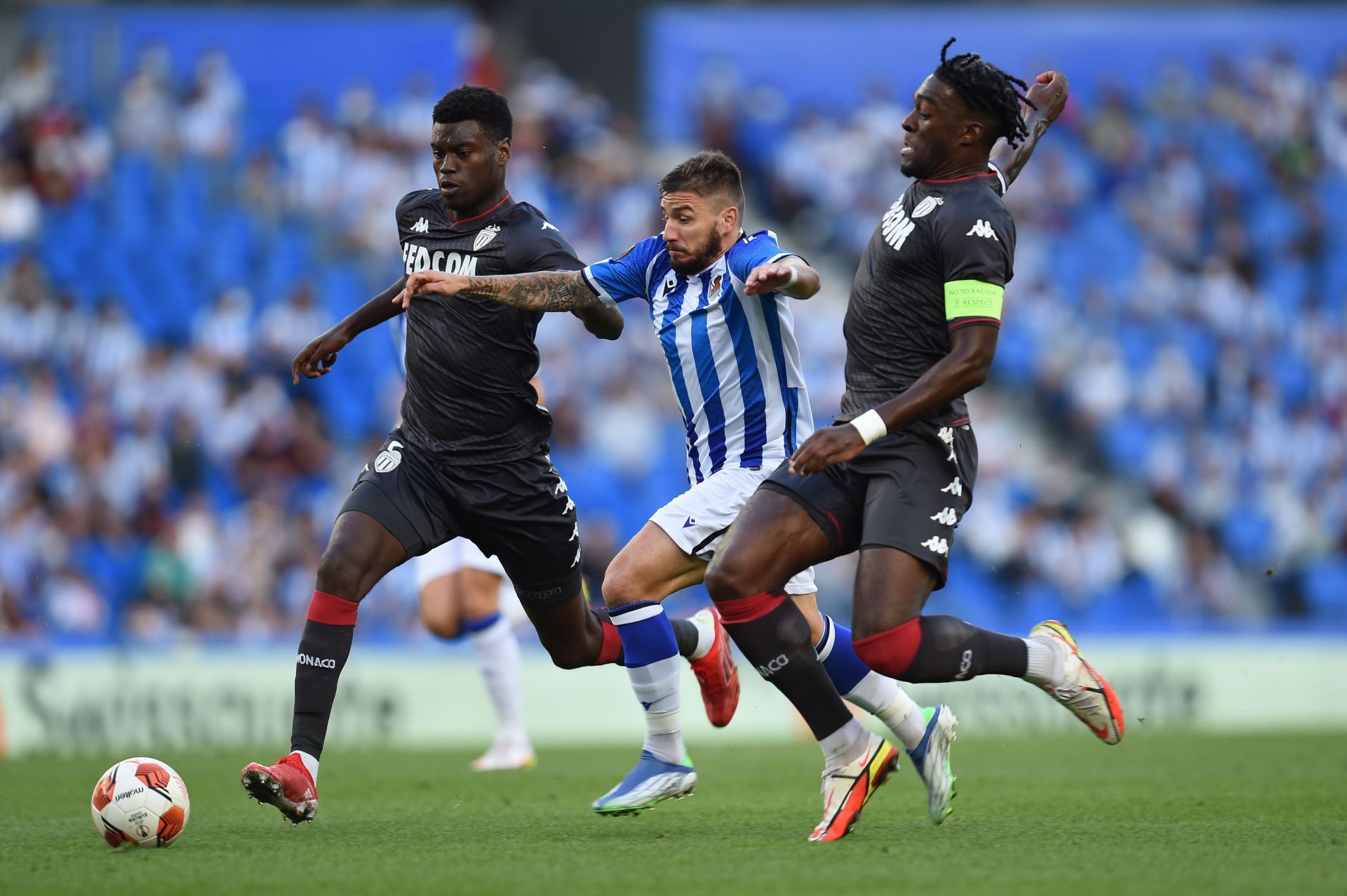 Benoit Badiashile (L) has admirers at Stamford Bridge