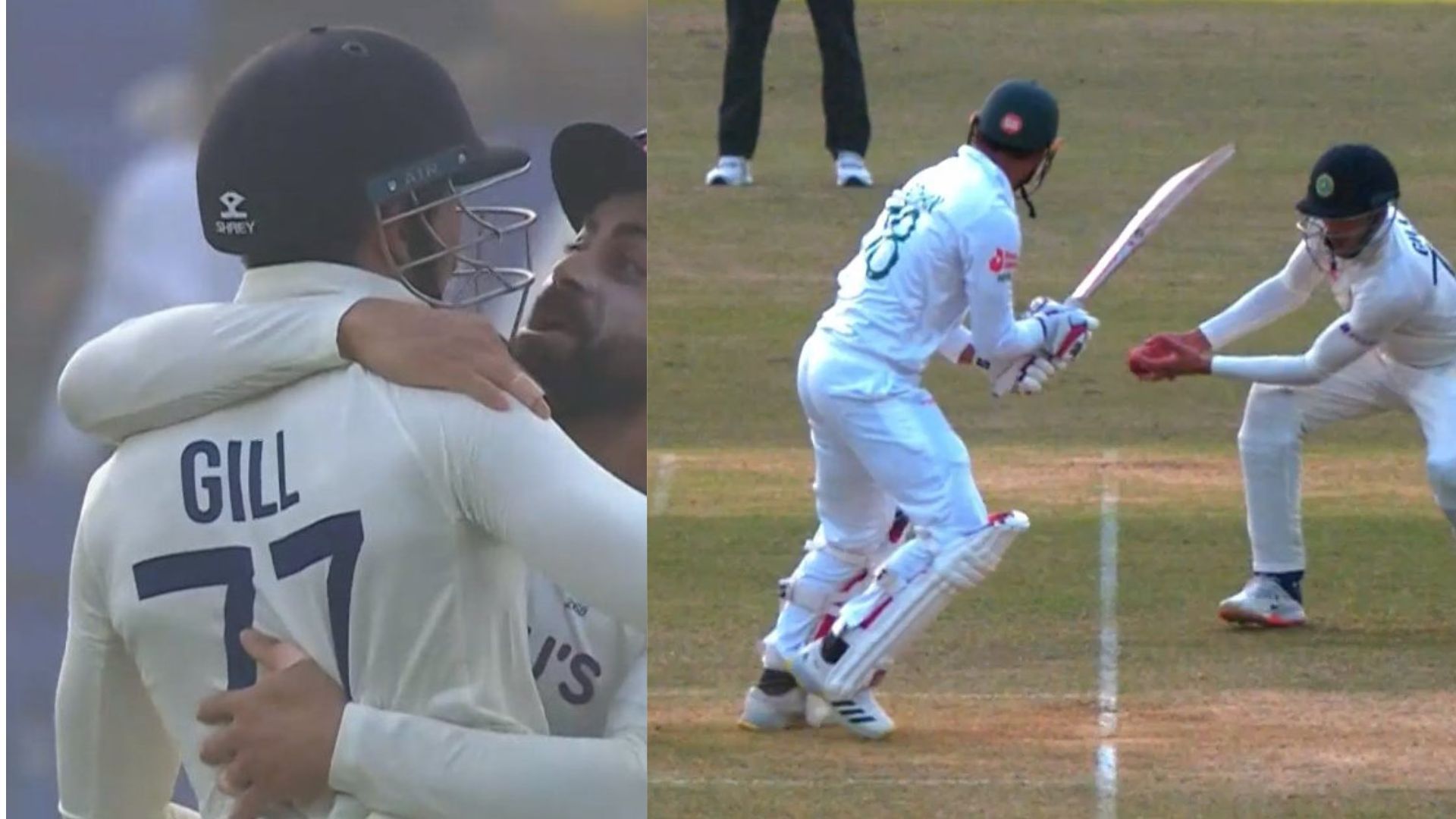 [WATCH] Shubman Gill takes a stunning reflex catch at short leg to send back Nurul Hasan on Day 2 against Bangladesh 