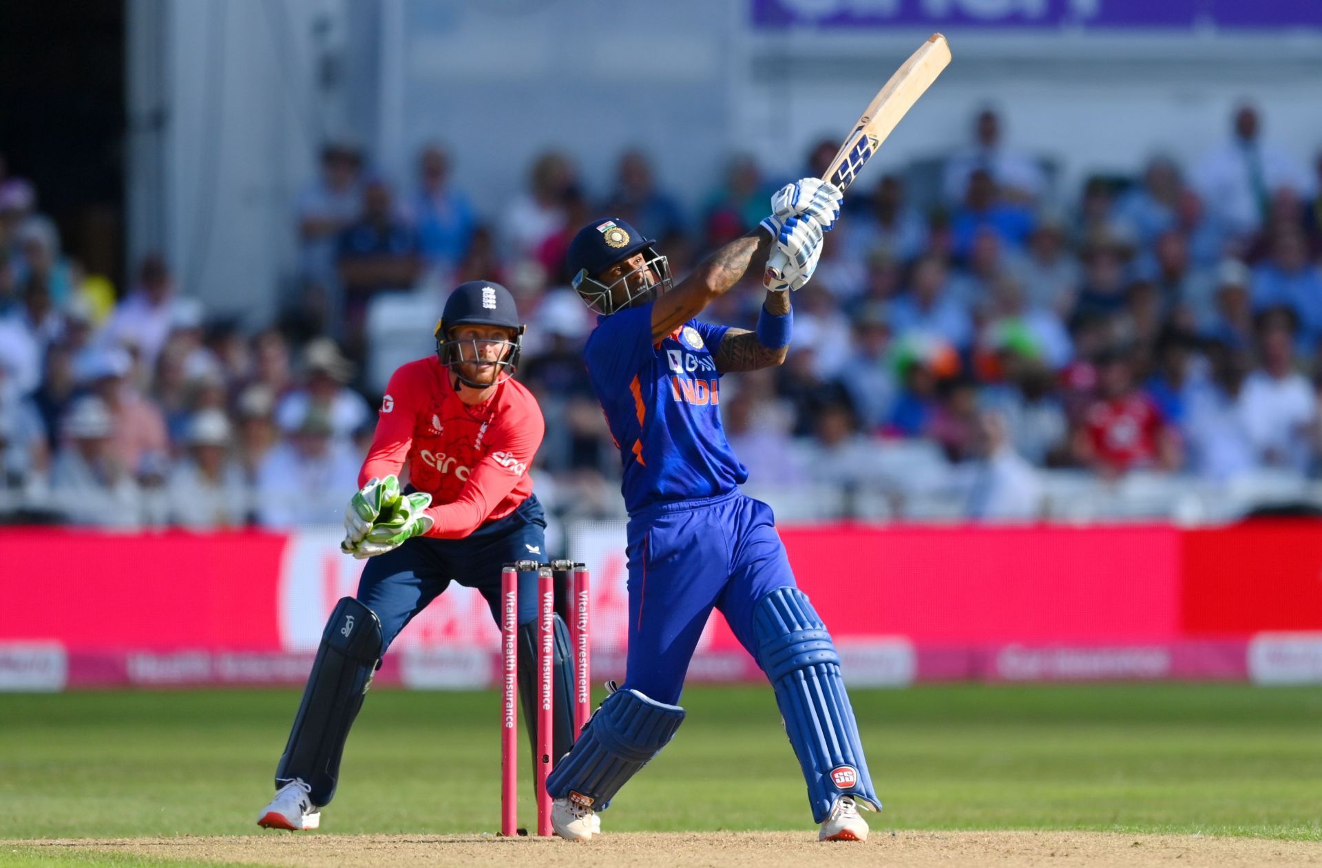 Suyakumar Yadav had an unforgettable 2022 in T20Is. Pic: Getty Images