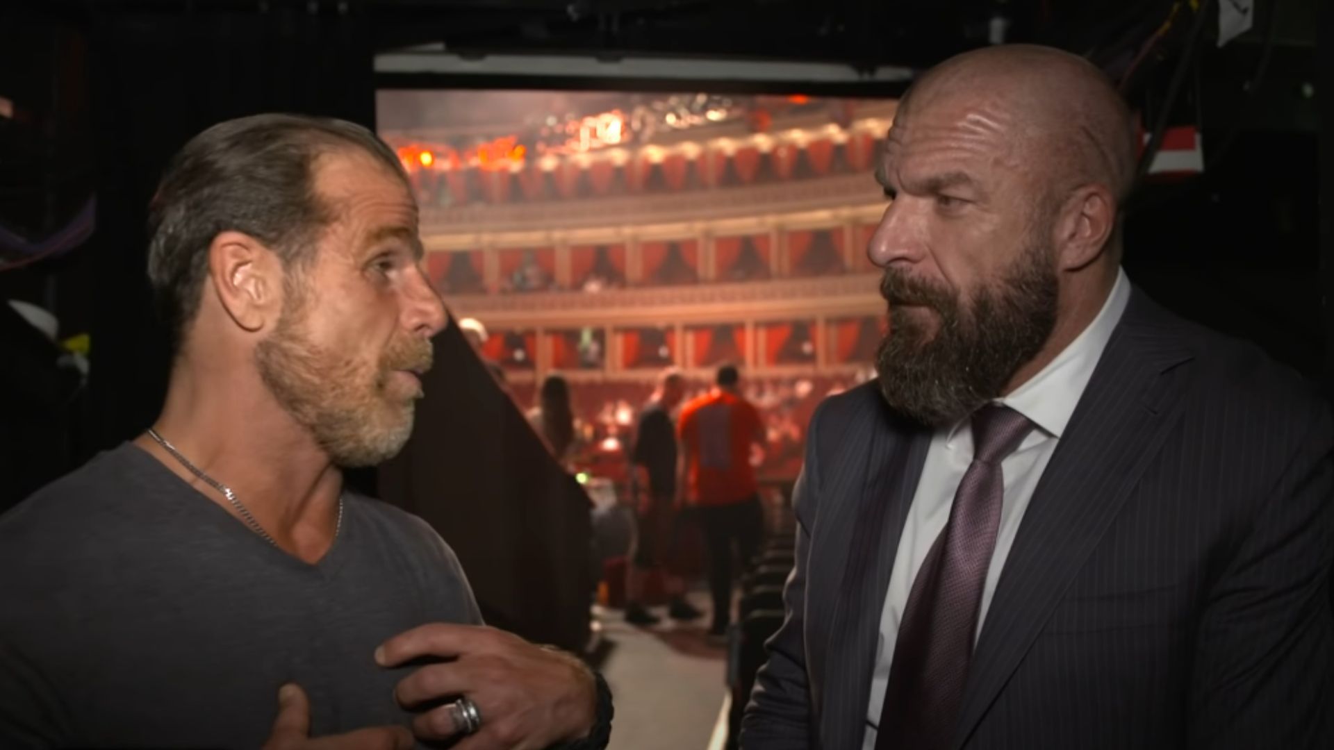 Shawn Michaels (left) and Triple H (right)