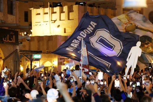 Argentinian Fans Gather Before Final Against France - FIFA World Cup Qatar 2022