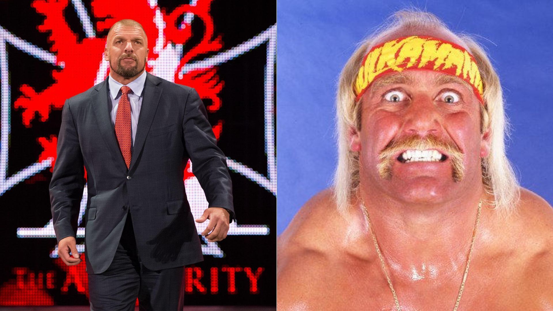 Triple H (left); Hulk Hogan (right)