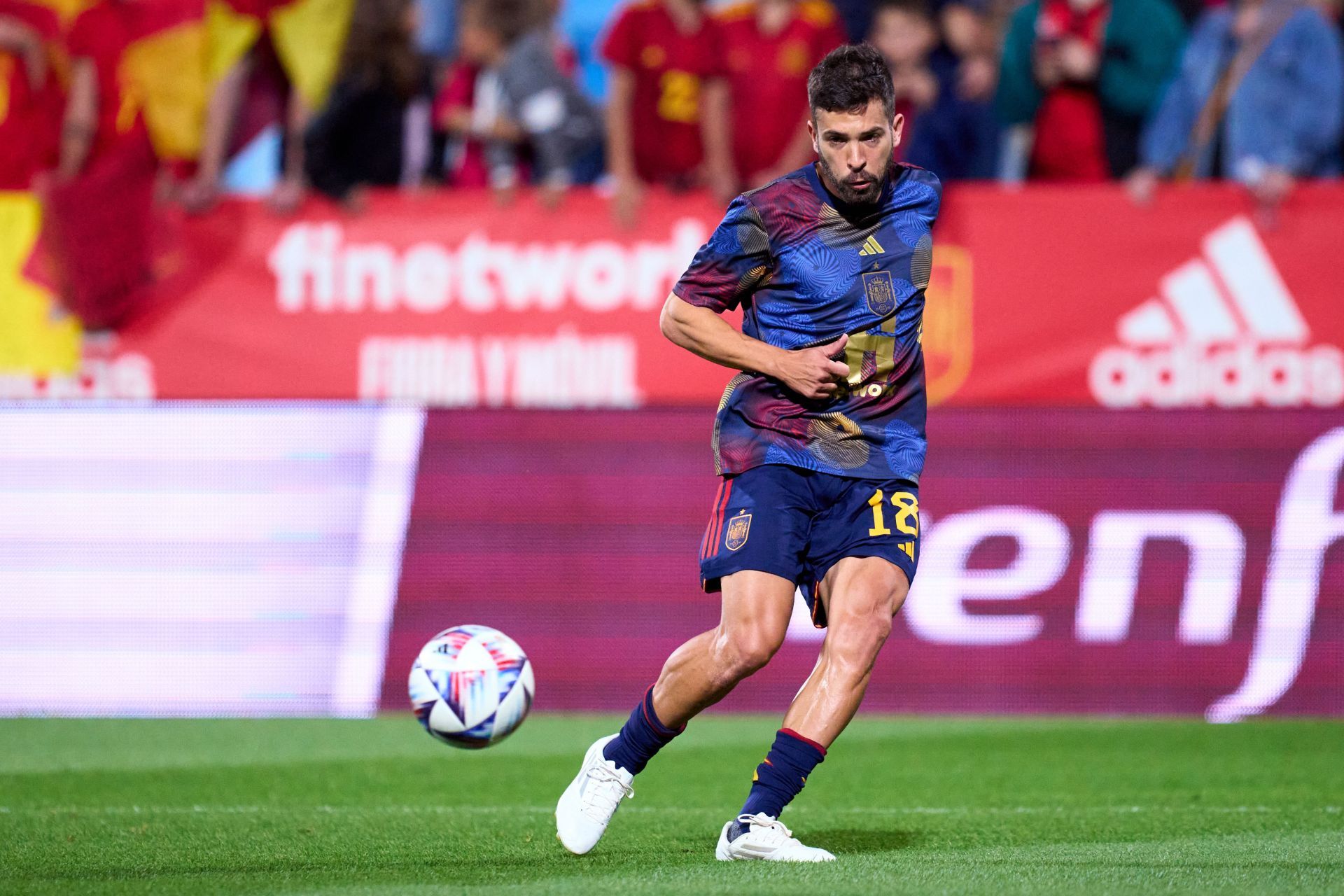 Jordi Alba is currently facing stern competition from Alex Balde for the left-back spot at Barca.