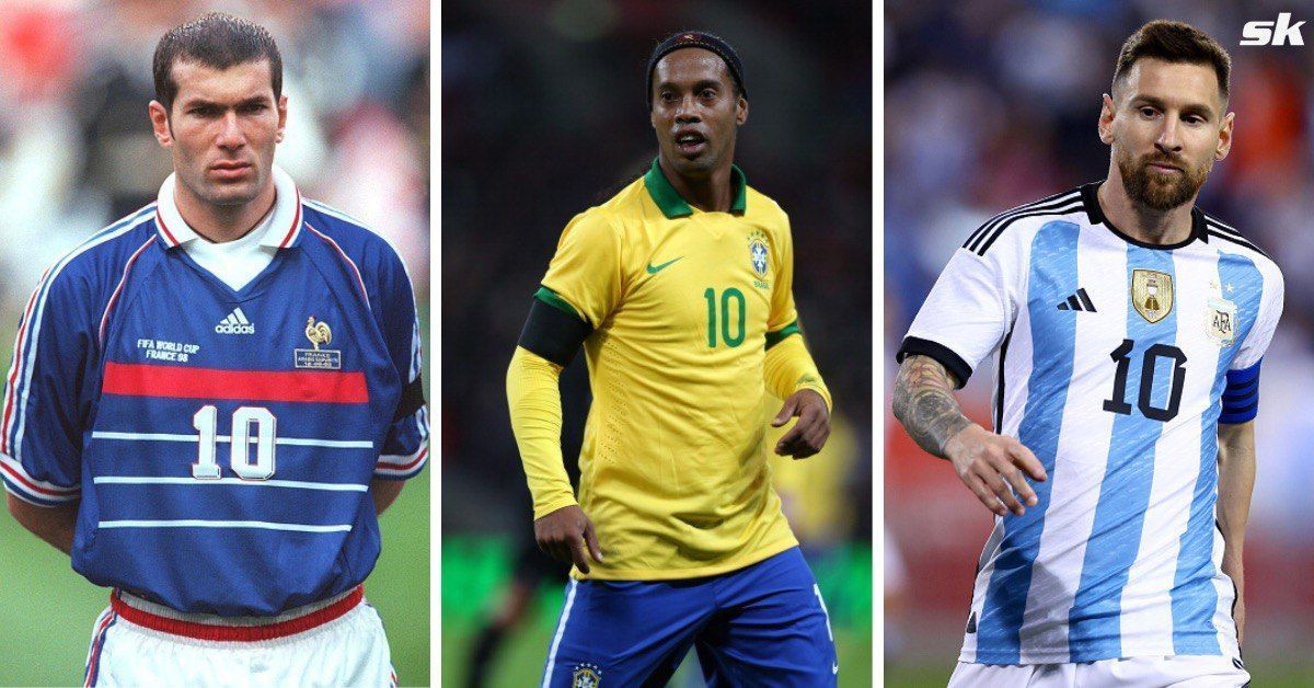 In picture: Zinedine Zidane (left) | Ronaldinho (center) | Lionel Messi (right)