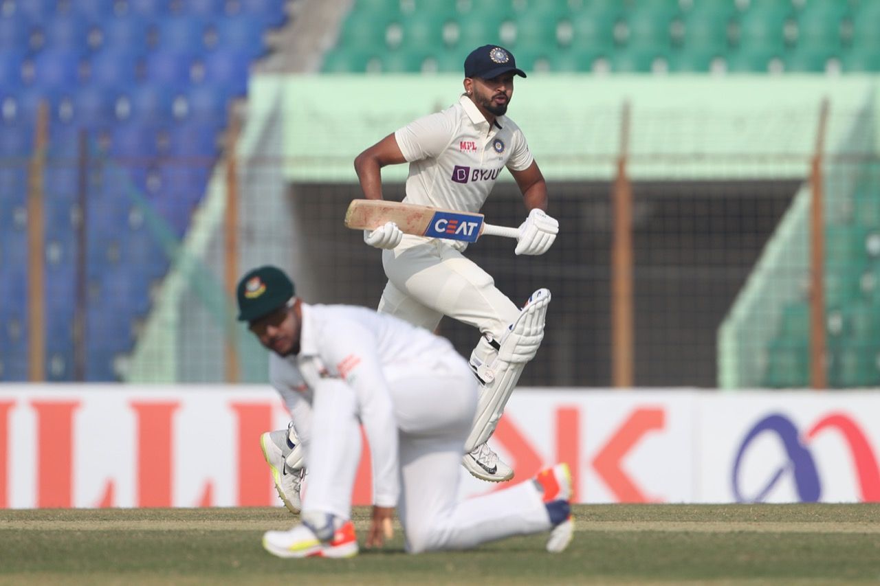 Shreyas Iyer scored 86 runs in India&#039;s first innings of the Chattogram Test. [P/C: BCCI]