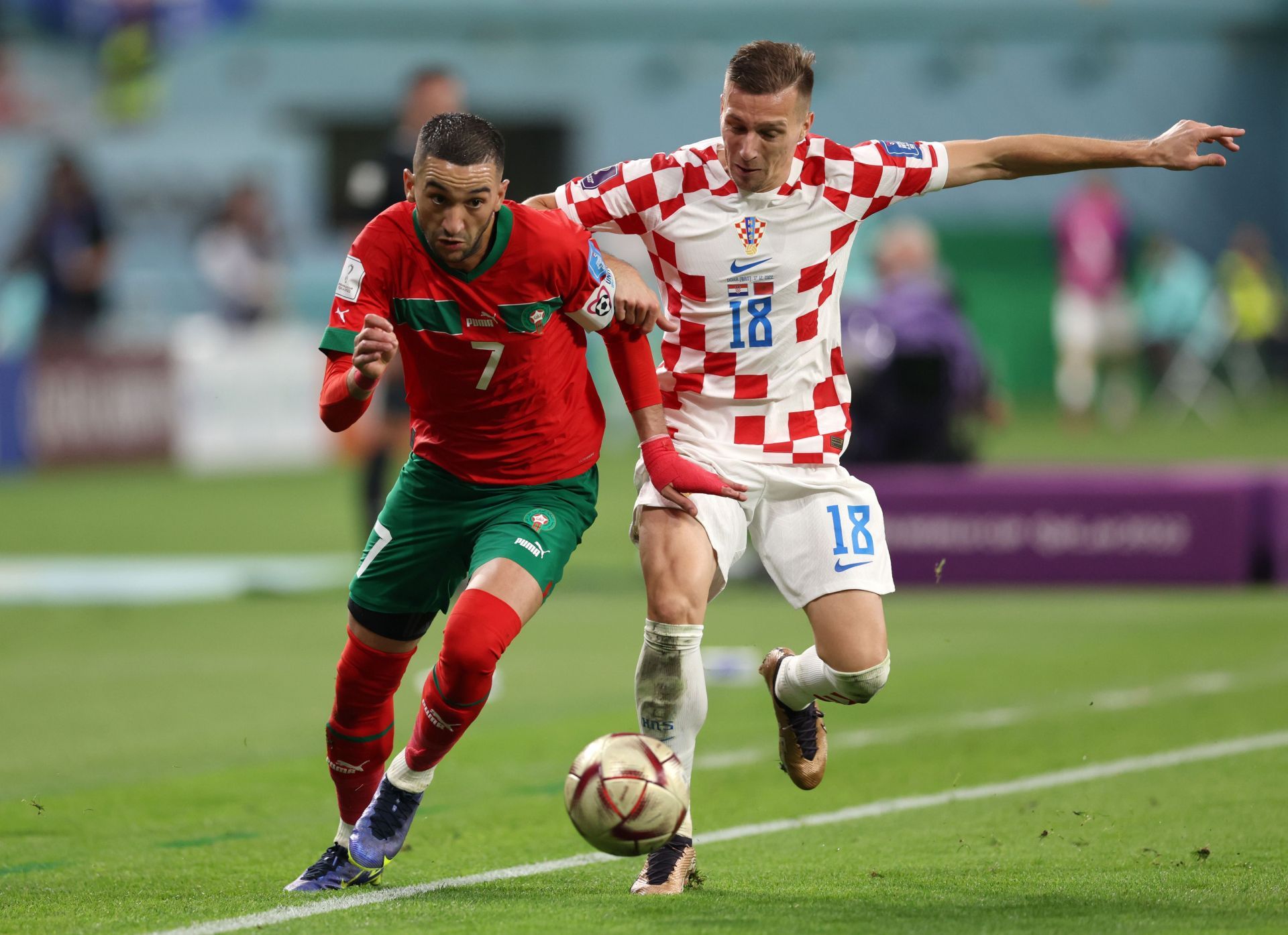 Mislav Orsic (right) scored a stunner to restore Croatia's lead.