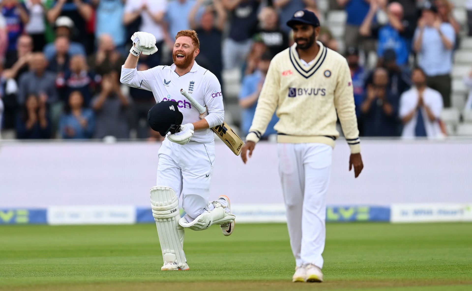 England thumped India by seven wickets in the rescheduled Test. Pic: Getty Images