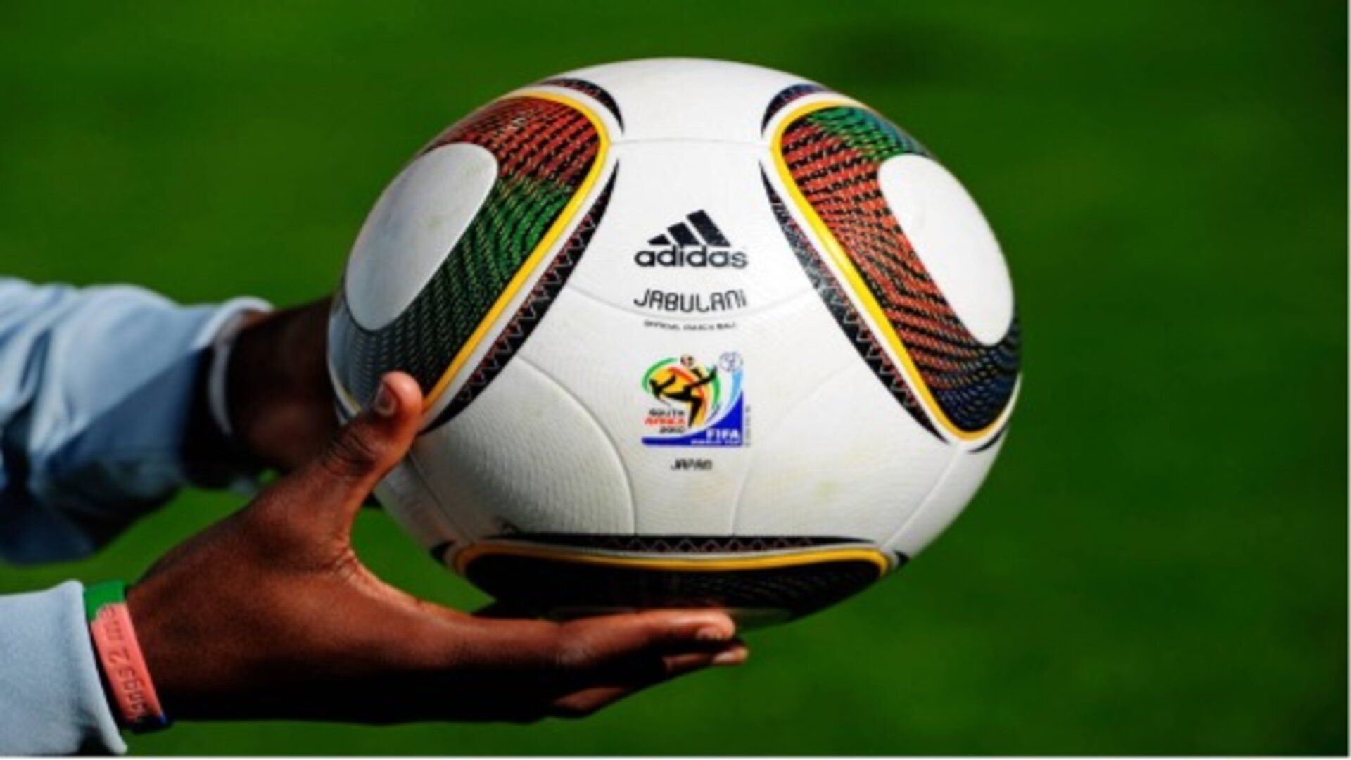 The official 2010 World Cup ball, The Adidas Jabulani. 