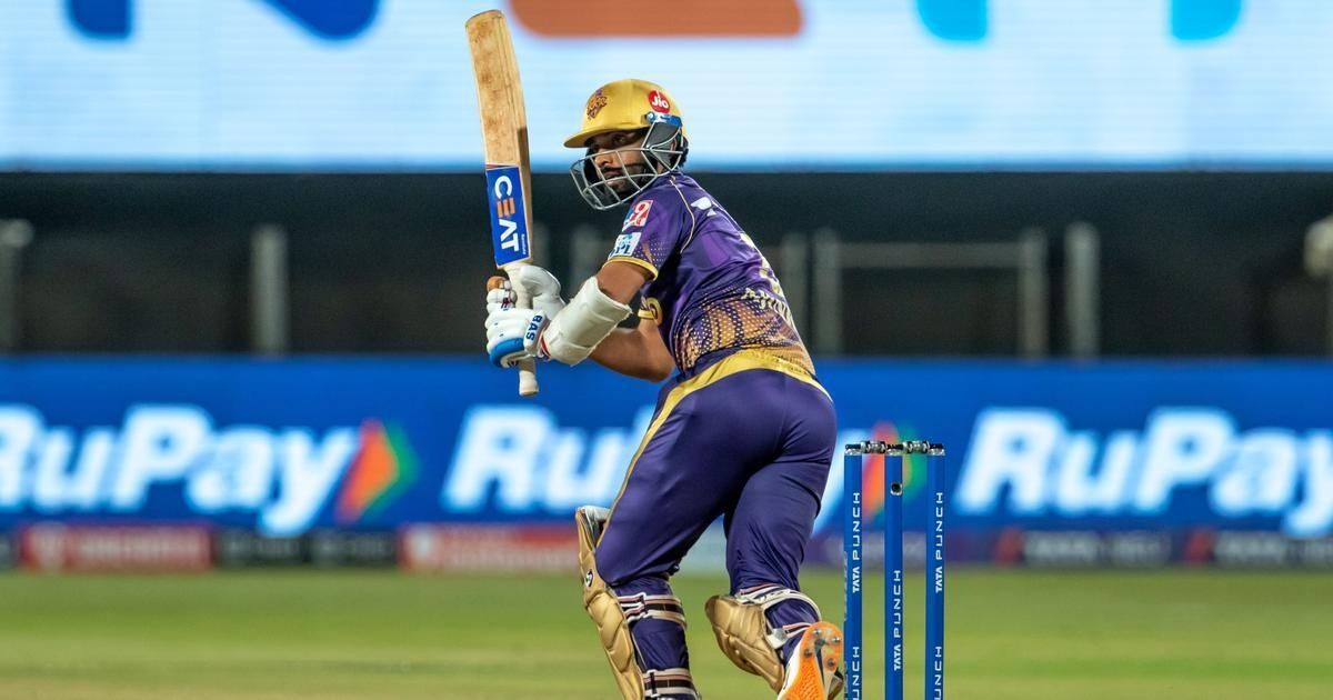 Ajinkya Rahane batting for KKR. Pic: BCCI