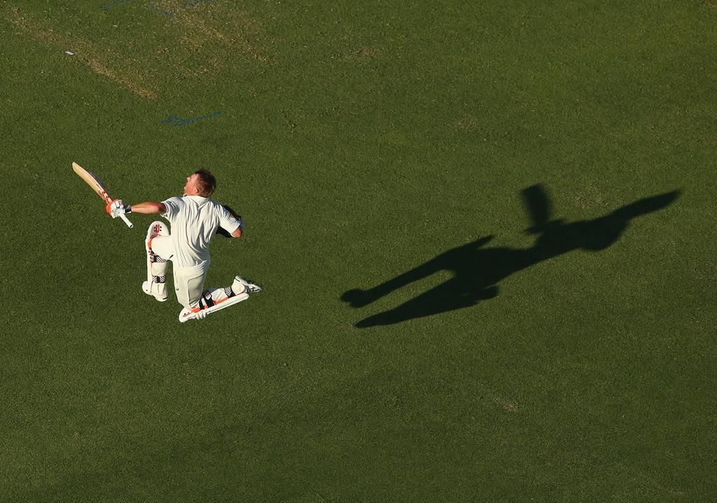 David Warner made 145 and 102 in Adelaide. (Image Credits: Twitter