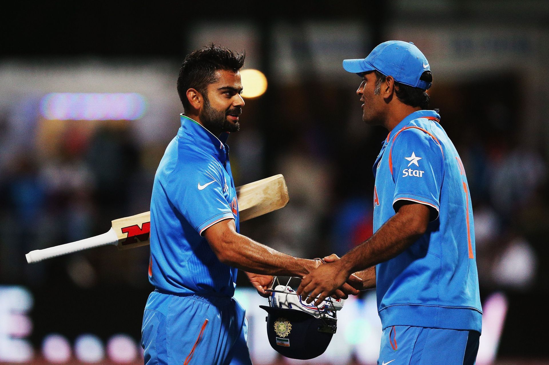 Virat Kohli (left) and MS Dhoni. Pic: Getty Images