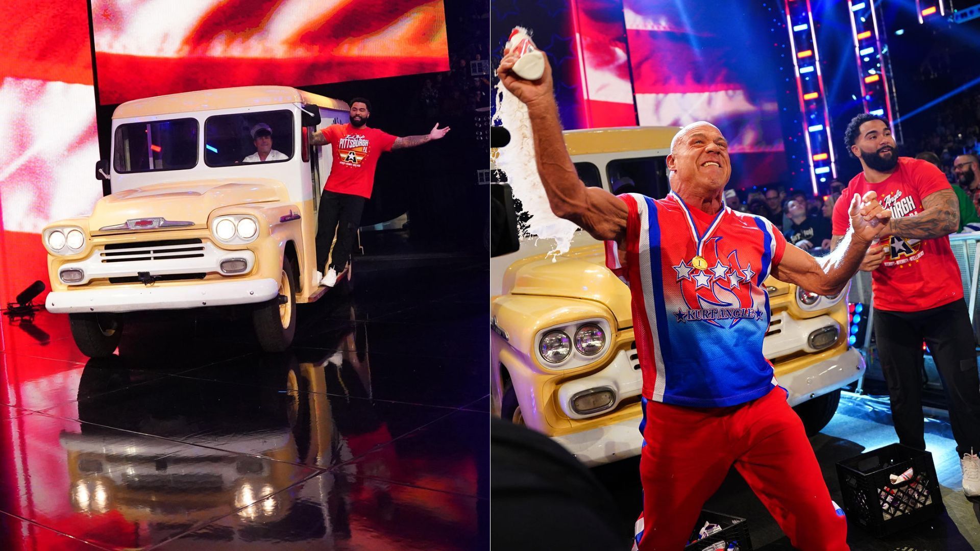 Gable Steveson and Kurt Angle joined forces on WWE SmackDown.