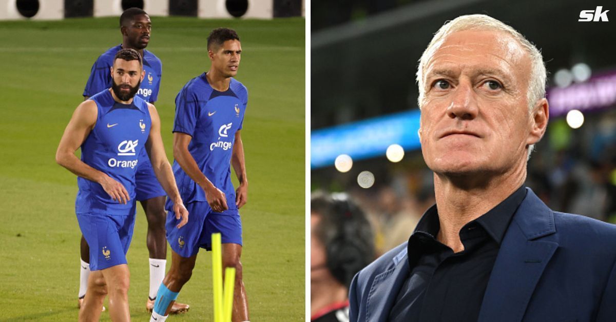 France manager Didier Deschamps refuses to comment when asked about Karim Benzema