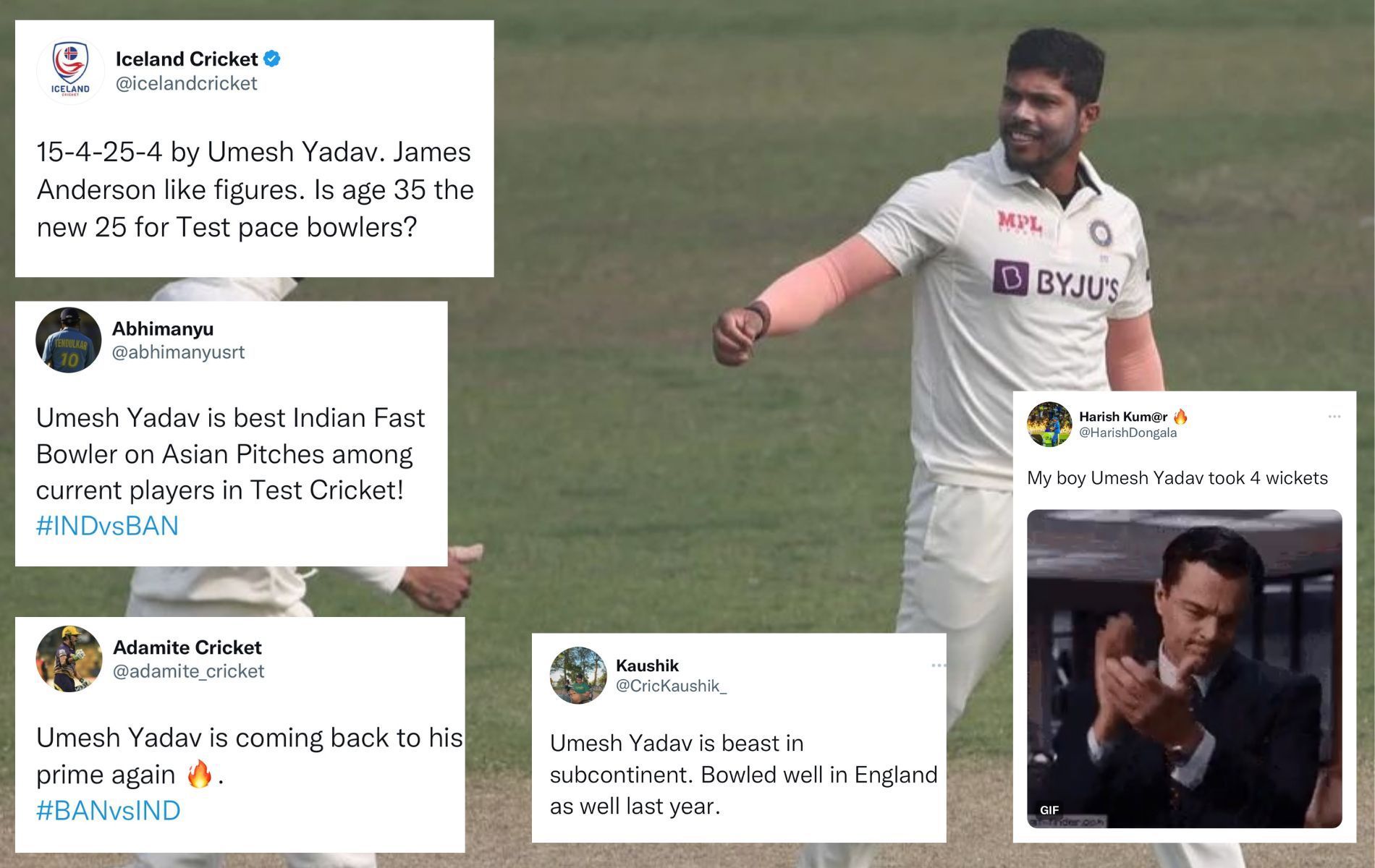 Umesh Yadav bowled exceptionally well on Thursday. (Pics: Twitter)