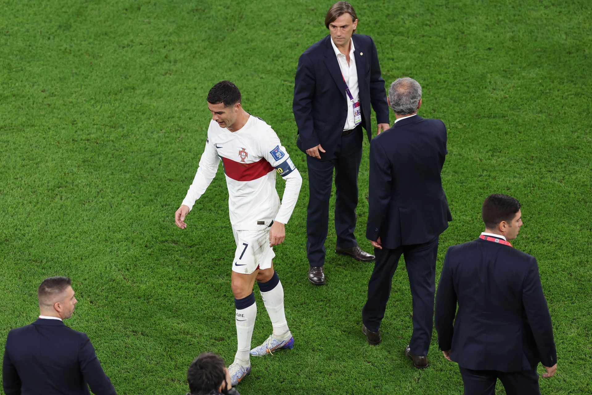 Ronaldo was in tears after Portugal's World Cup exit.