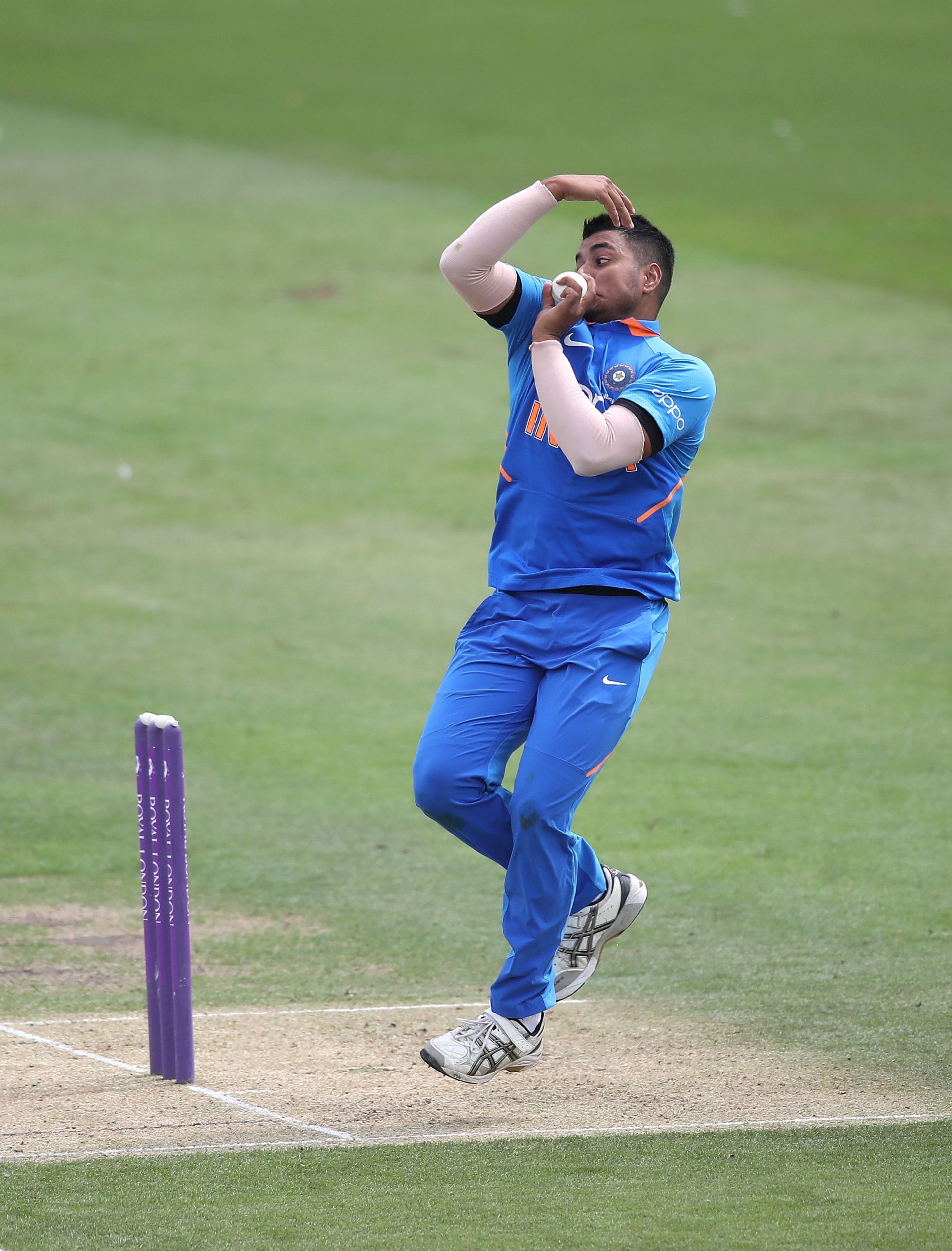 Sushant Mishra during Bangladesh U19 v India U19 - Under 19 Tri-series Final