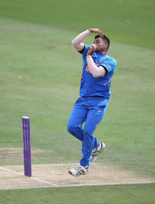 Sushant Mishra during Bangladesh U19 v India U19 - Under 19 Tri-series Final