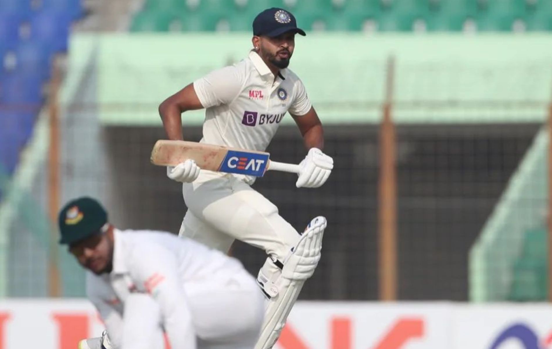 Shreyas Iyer scored his fourth Test half-century on Wednesday. (Pic: Twitter)