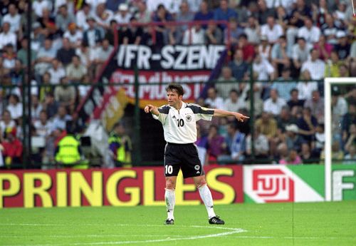 Lothar Matthaus in action for Germany