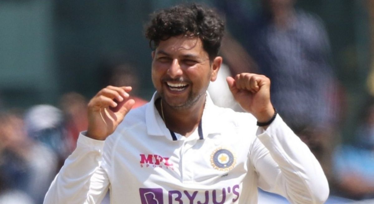 Kuldeep Yadav was chosen as the Player of the Match for the Chattogram Test. (P/C: Twitter)