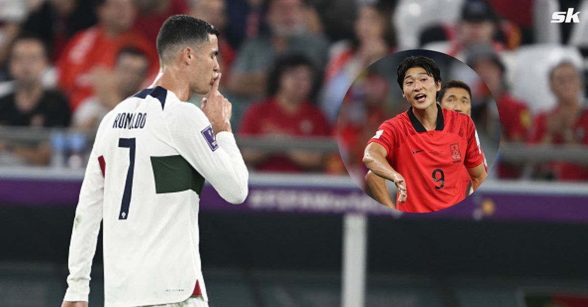 Ronaldo had a heated exchange with Cho Gue-sung during Portugal