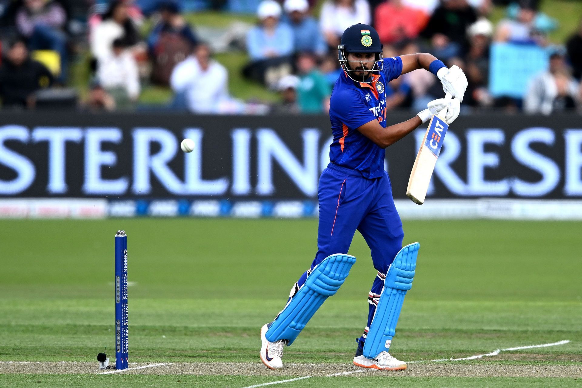 Shreyas Iyer struck two fours during his innings.