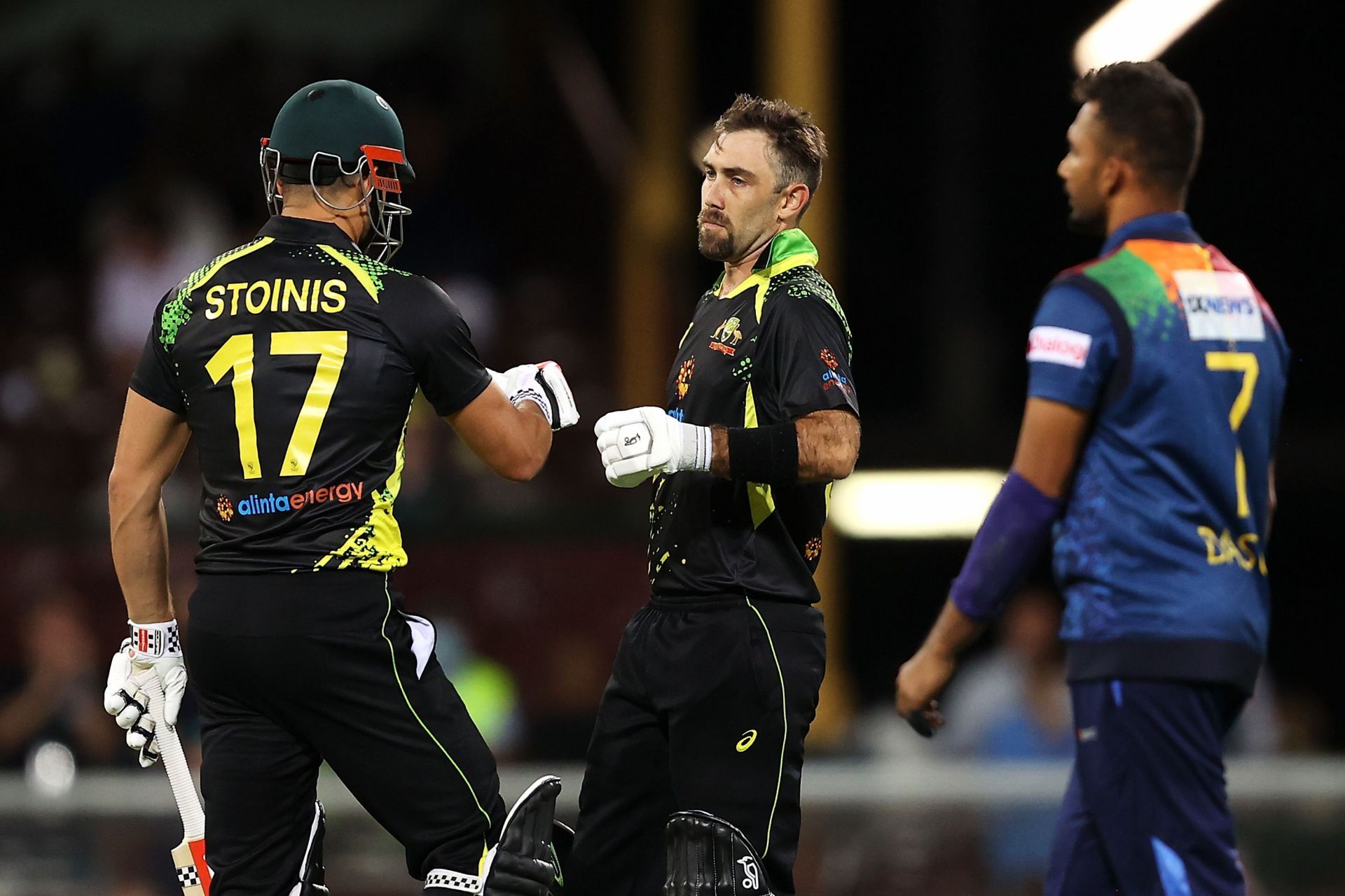 Australia celebrate after winning the Super Over in Sydney. Pic: Getty Images