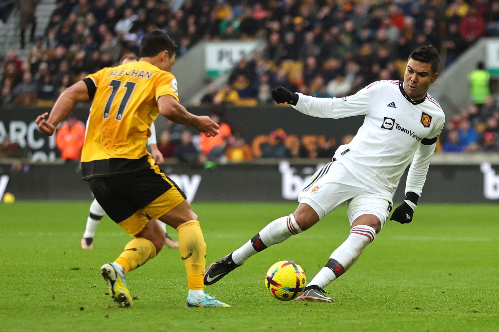 Casemiro (R) stood out in midfield for United