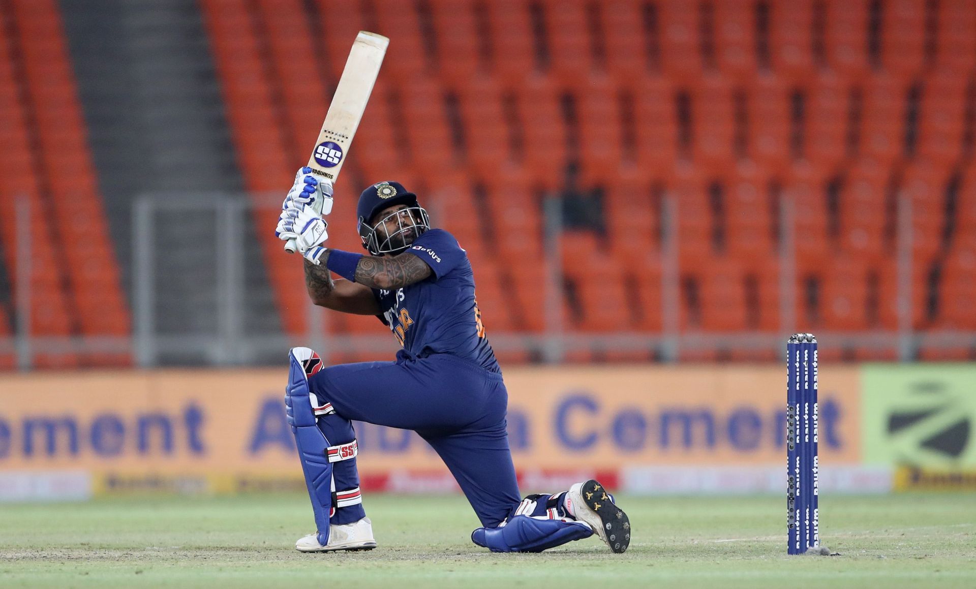 SKY during his debut series against England. Pic: Getty Images