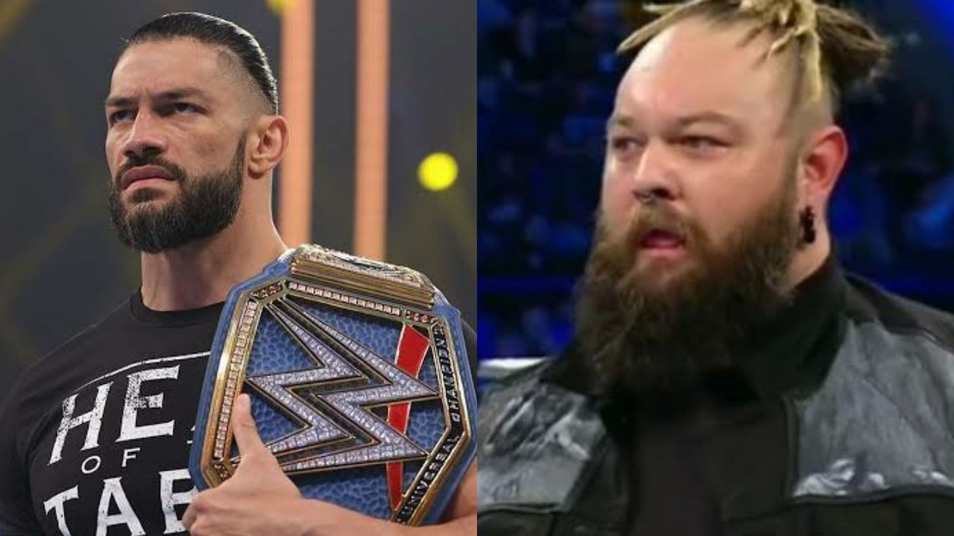 Roman Reigns (Left); Bray Wyatt (Right)