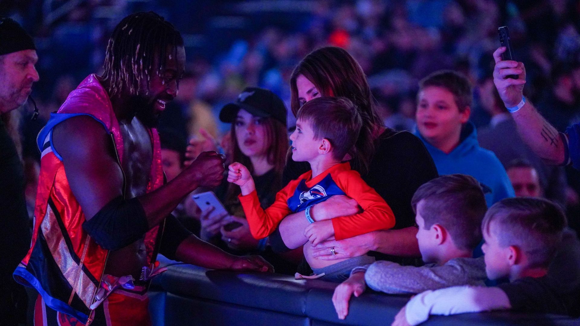 Kofi Kingston with fans