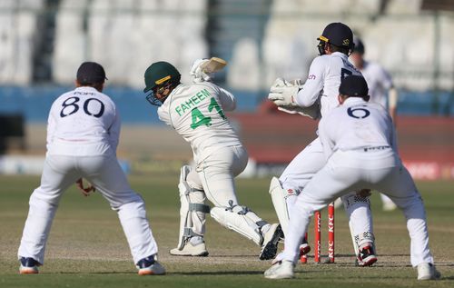 Ben Foakes catches Faheem Ashraf during day three of the Third Test. Pic: Getty Images