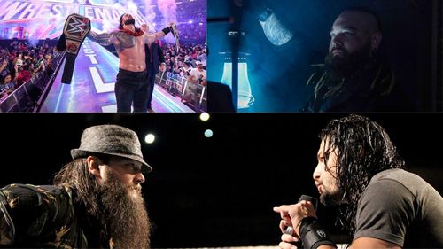 Roman Reigns and Bray Wyatt in 2015 & 2022: Then (below) & Now (above)