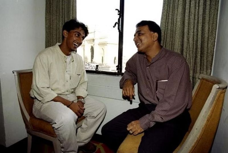 Rohan Gavaskar (left) with Sunil Gavaskar.