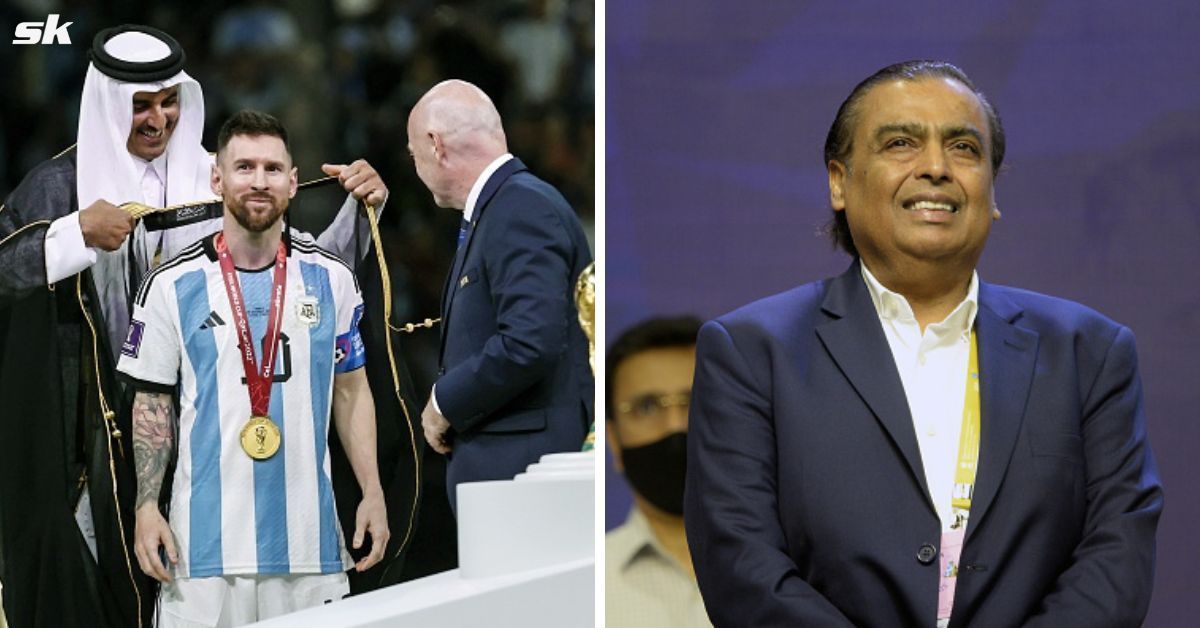 Lionel Messi and Mukesh Ambani  