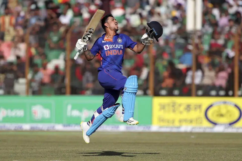 Ishan Kishan was dismissed in the 36th over of the Indian innings. [P/C: Twitter]