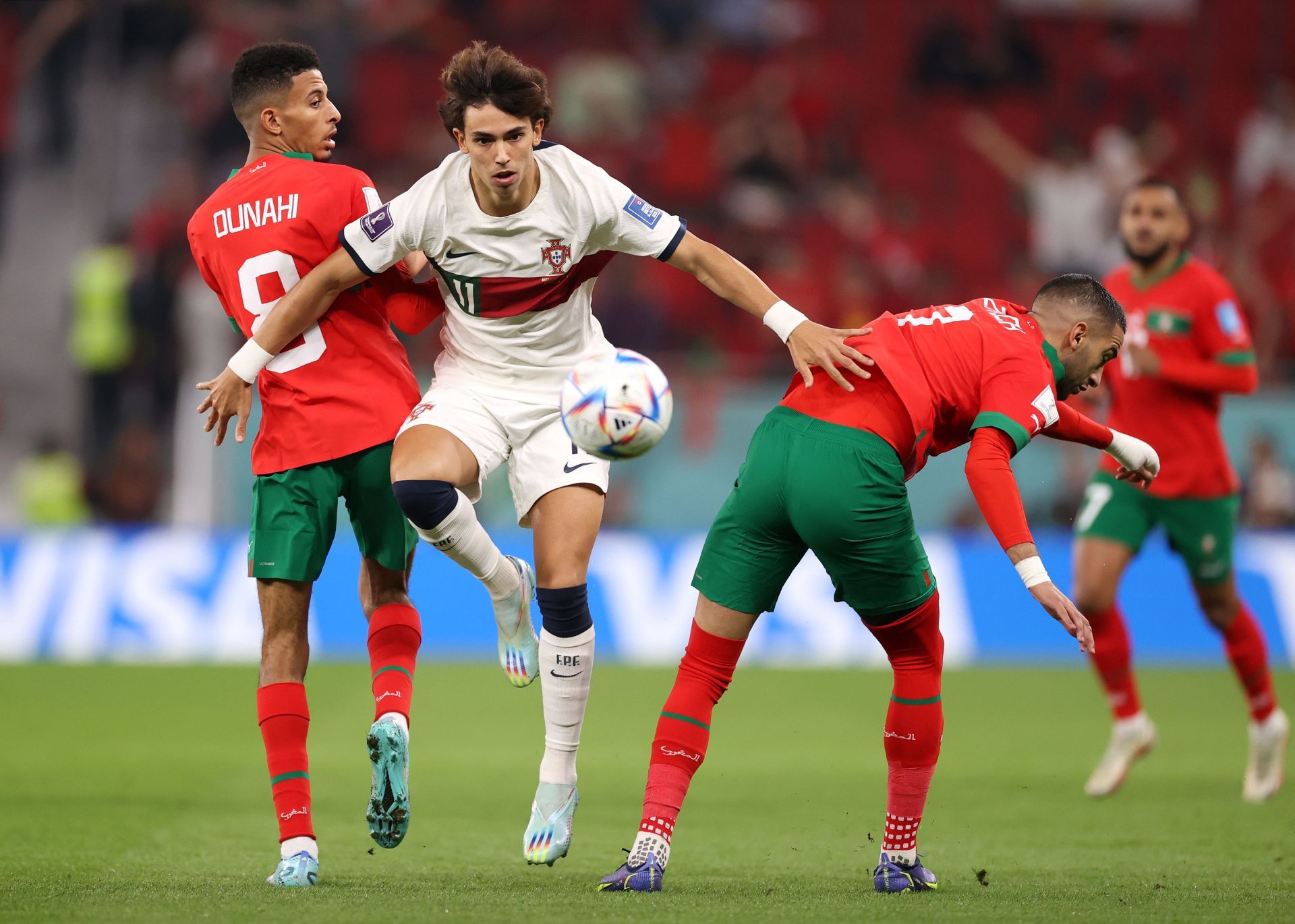 Joao Felix (second from left) has admirers at Old Trafford.