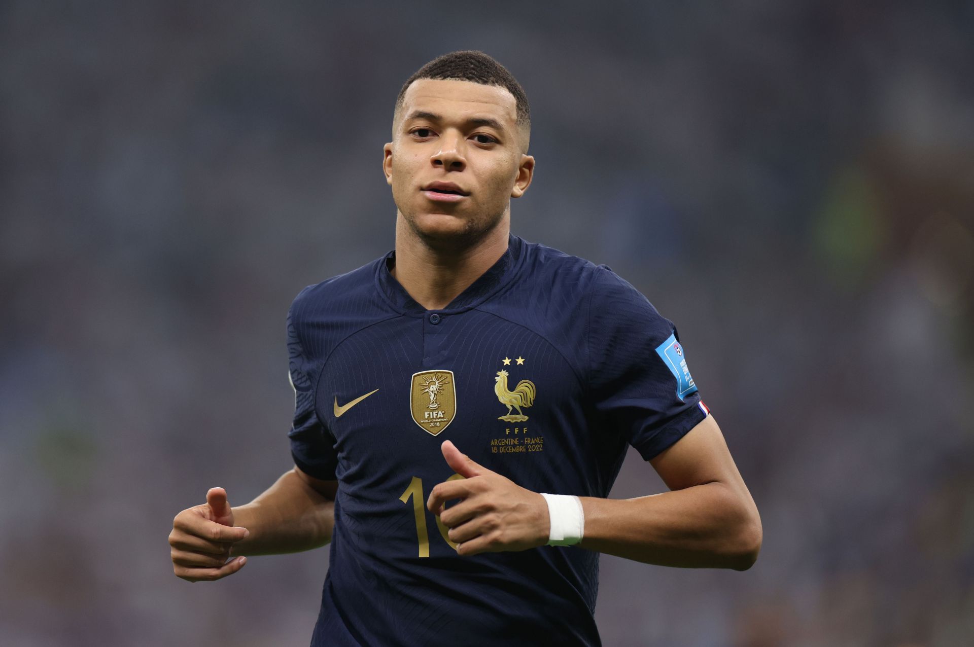 Mbappe is back in training following World Cup heartbreak.