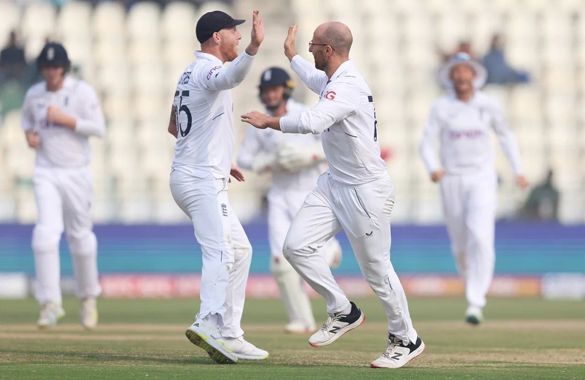 Jack Leach is the 48th England bowler to claim 100 Test wickets. (Credits: Getty)