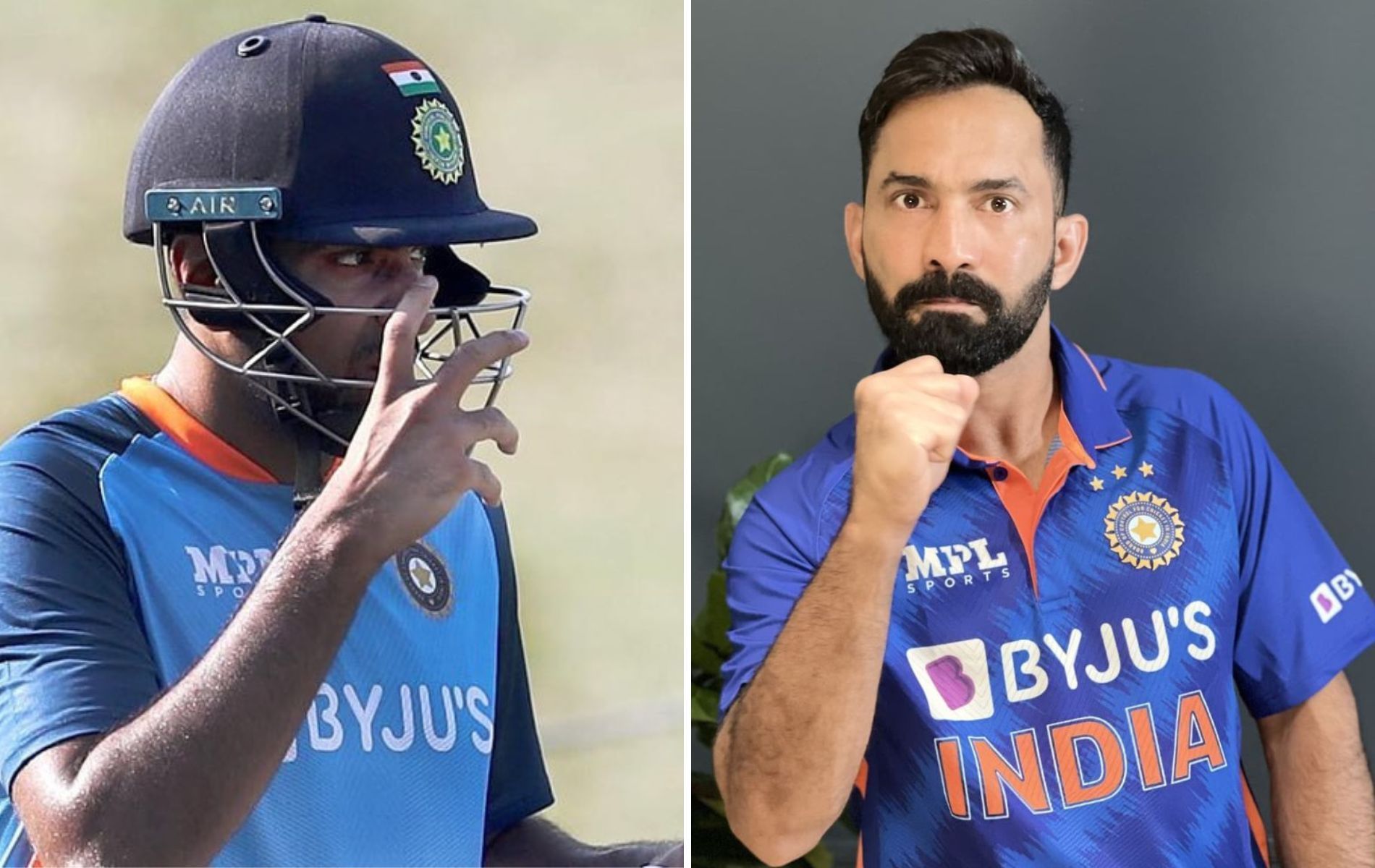 Ravichandran Ashwin (L) and Dinesh Karthik (R). (Pics: Instagram)