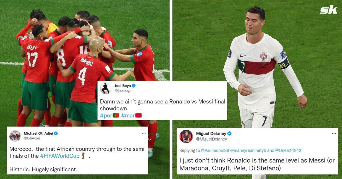 Twitter exploded after Cristiano Ronaldo and Portugal were eliminated from the 2022 FIFA World Cup by Morocco