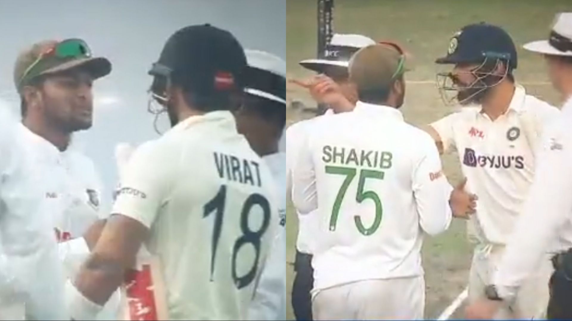 Virat Kohli had an animated chat with Shakib Al Hasan (Image: Twitter)