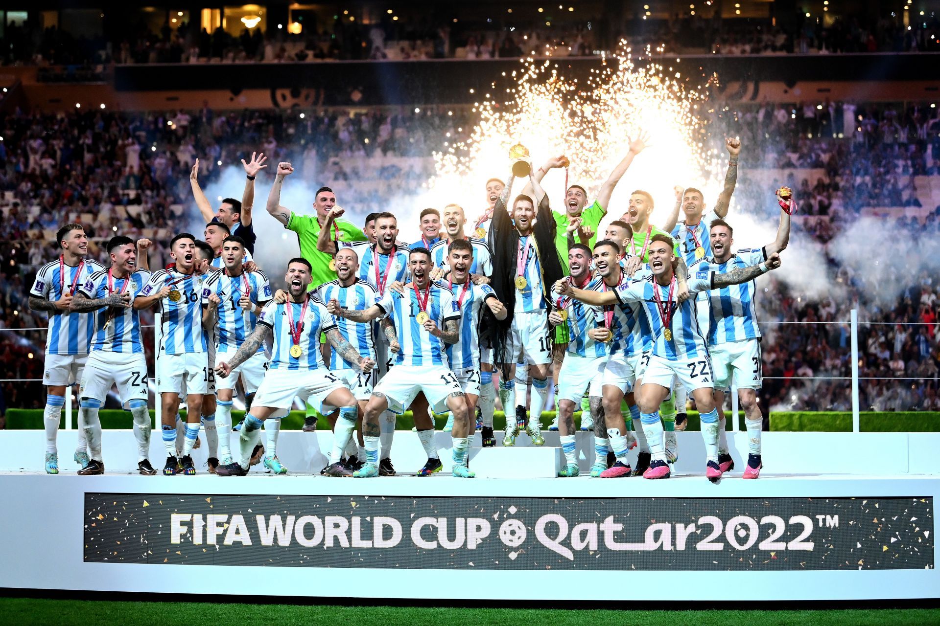 Argentina celebrate the defining moment of a controversial World Cup.