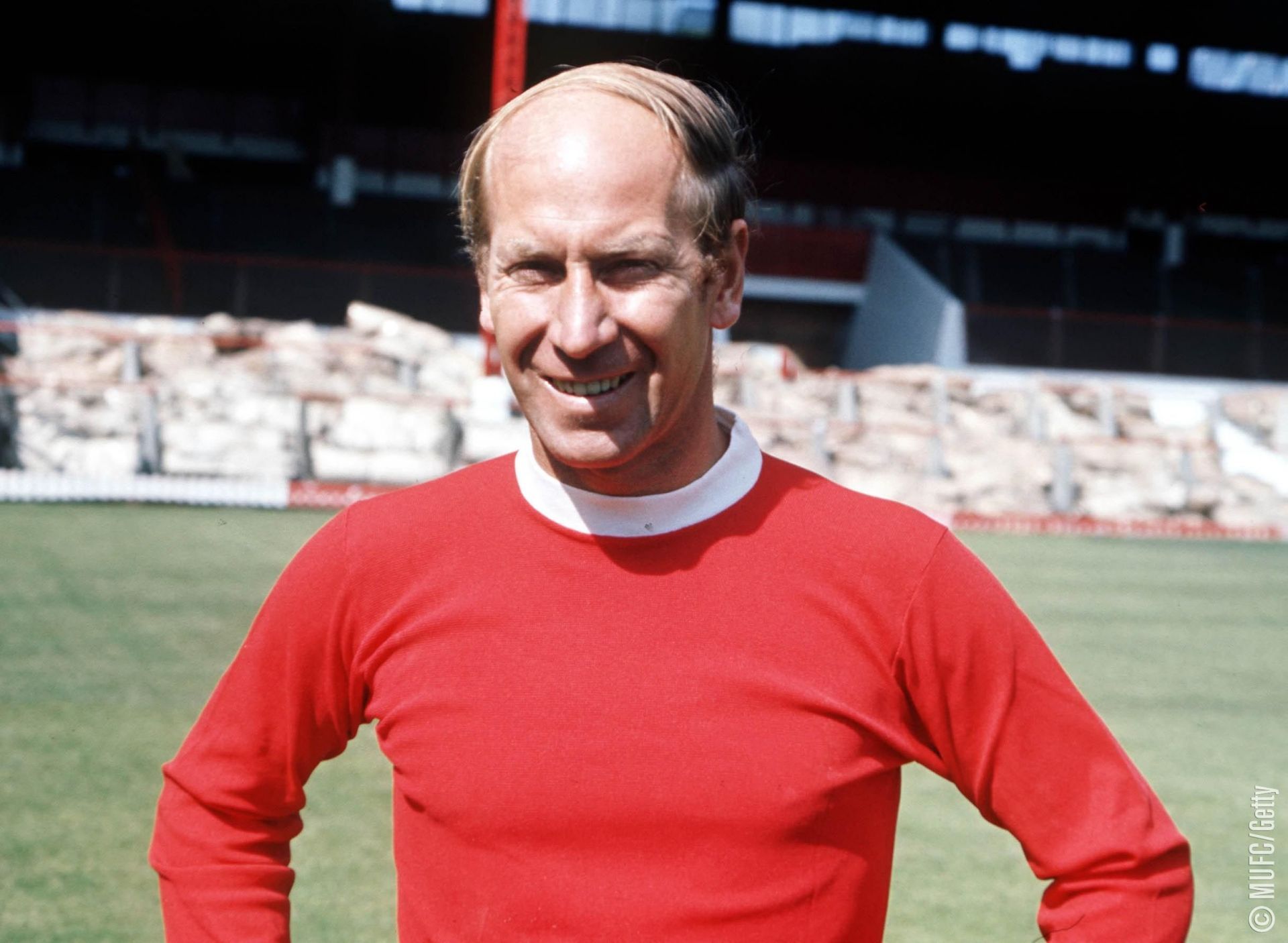 Bobby Charlton in Manchester United&#039;s threads | Courtesy: @ManUtd