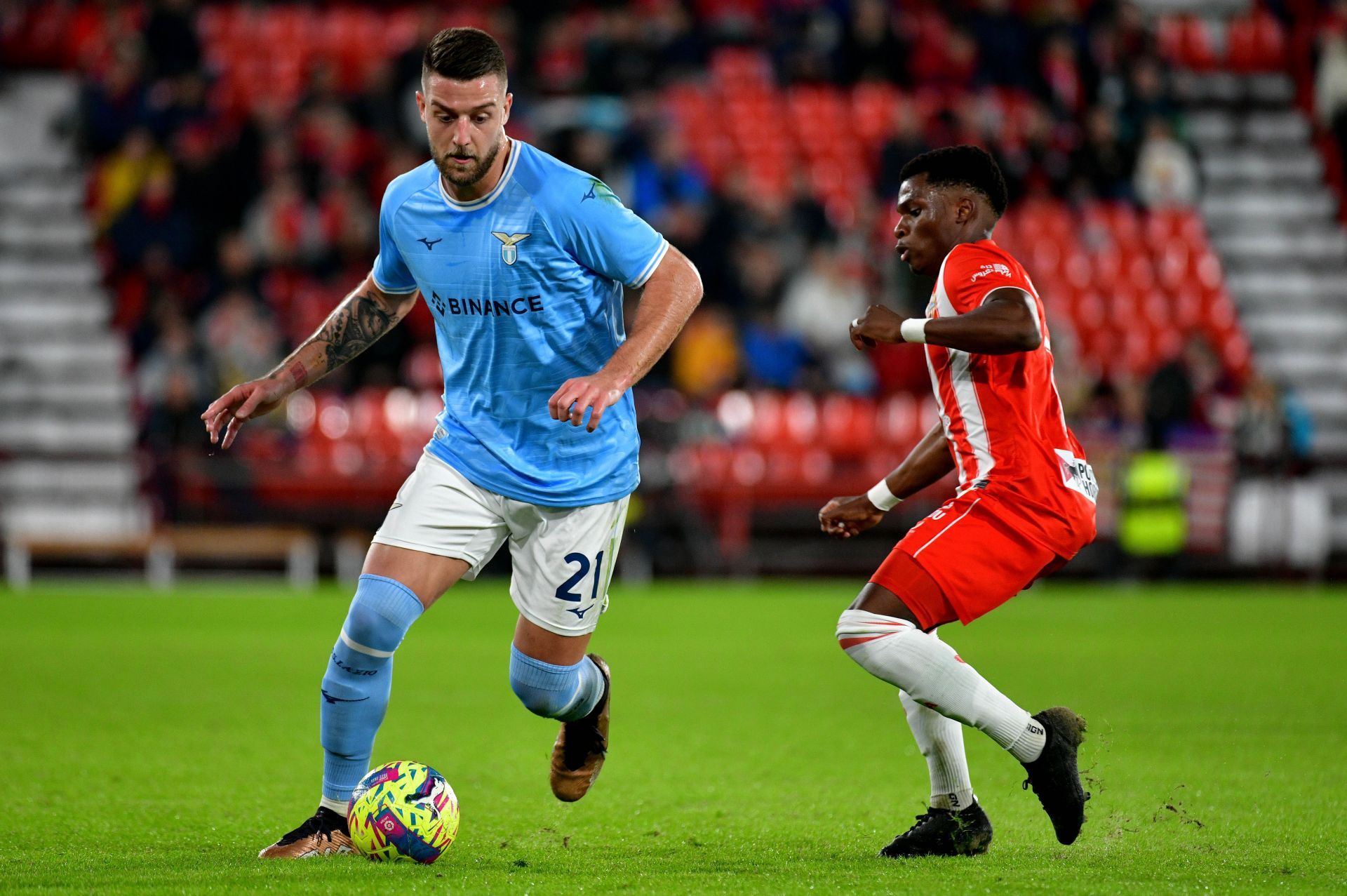 Sergej Milinkovic-Savic (left) has admirers at the Emirates.