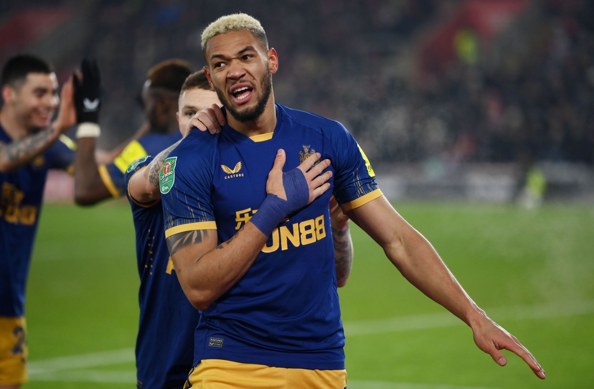 Joelinton scored against Southampton in the League Cup semi-final