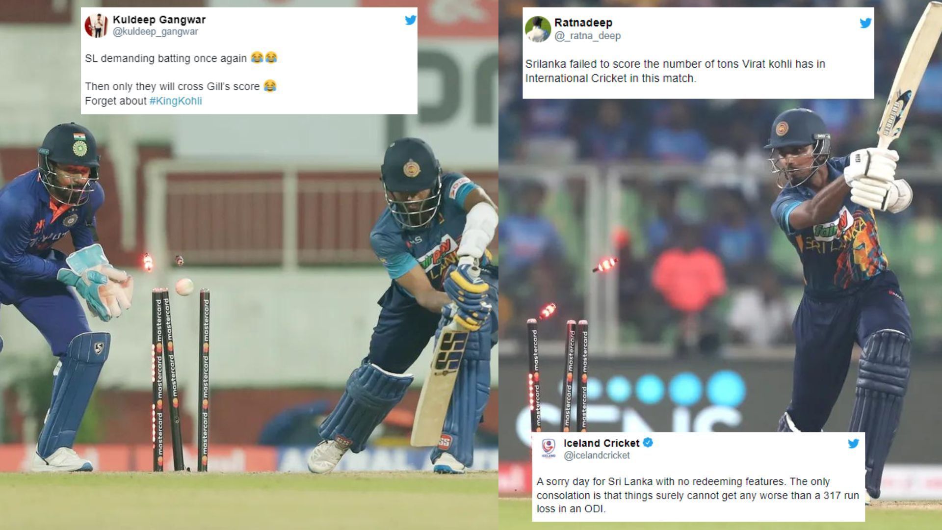 Fans trolled Sri Lankan batting for showing no fight in the third ODI. (P.C.:BCCI)