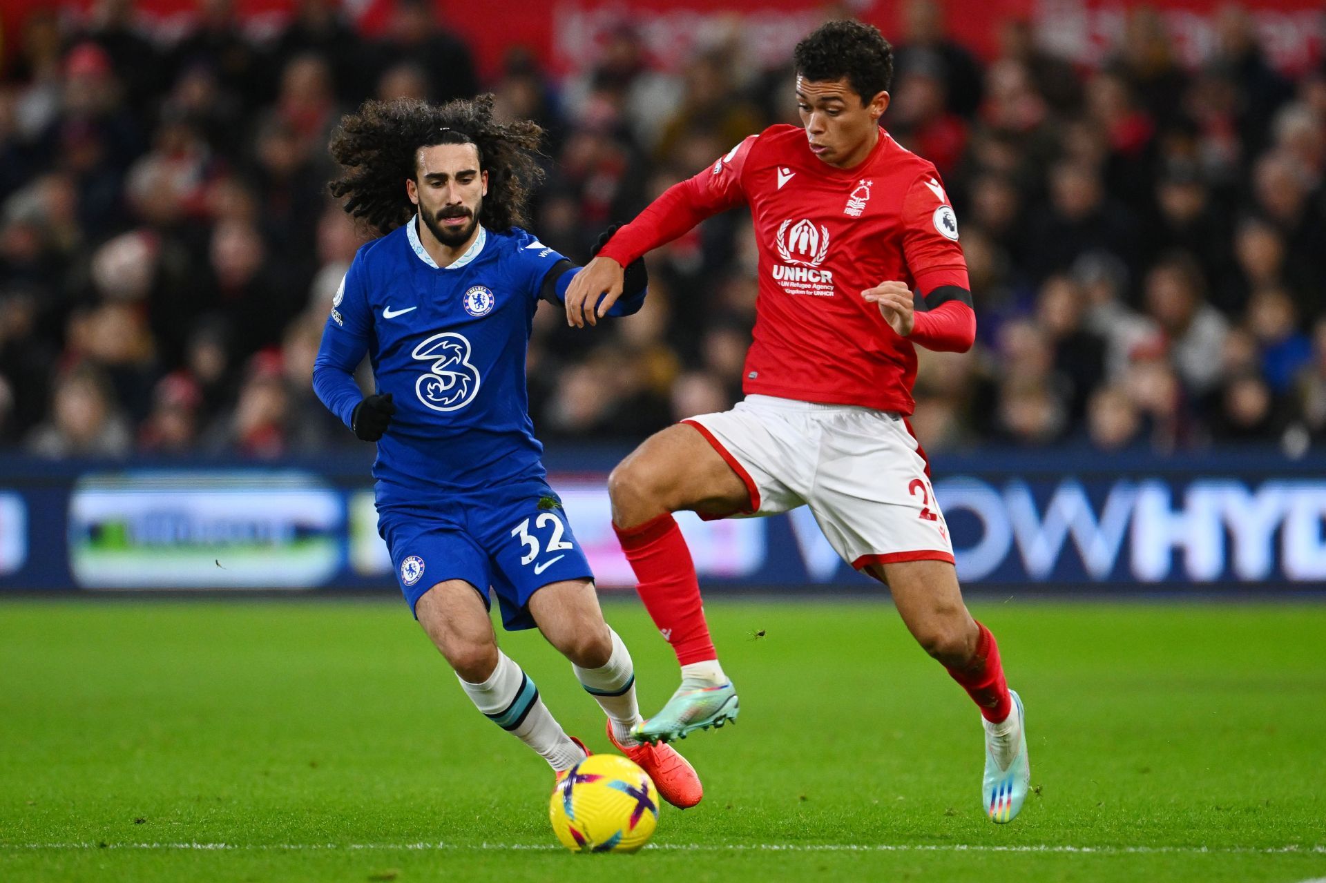 Marc Cucurella in action against Nottingham Forest.