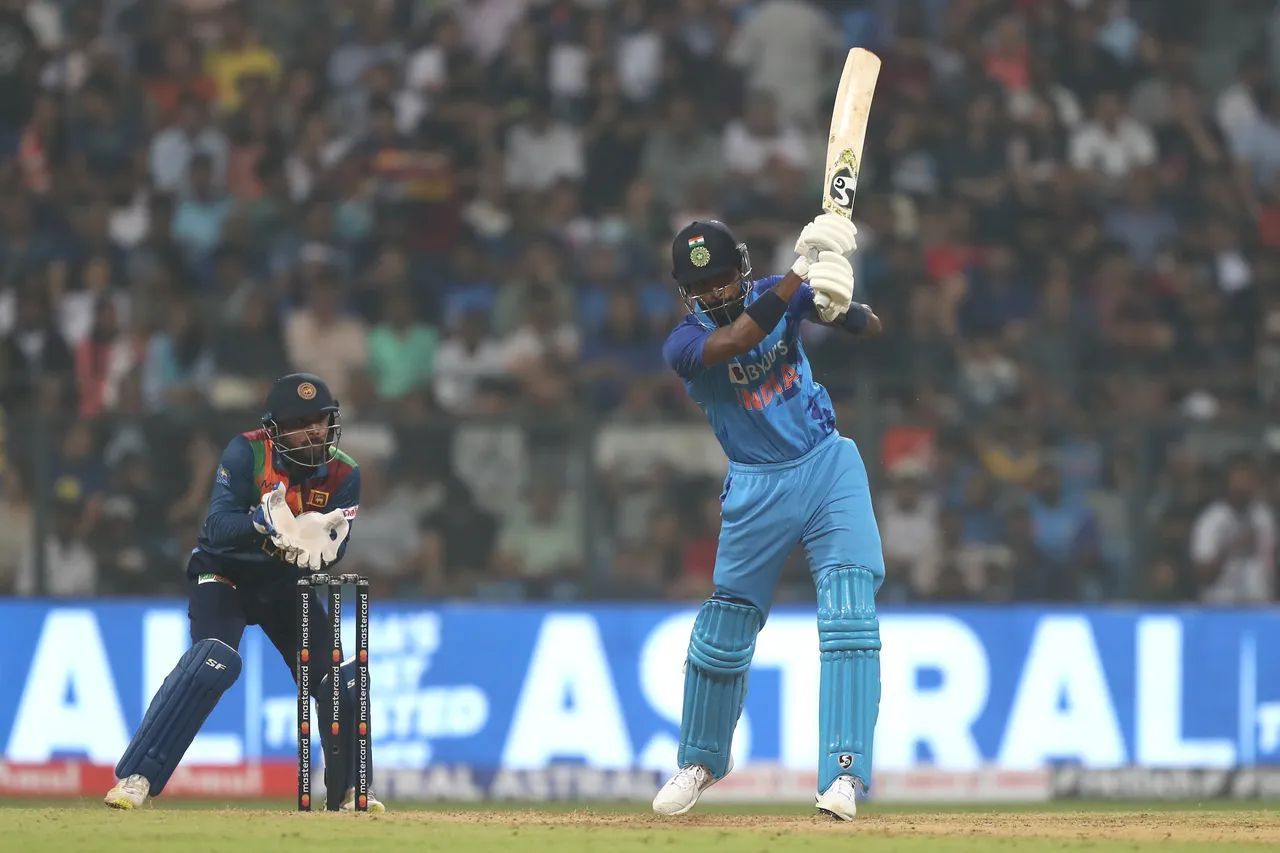 Hardik Pandya hit a few delightful boundaries during his innings. [P/C: BCCI]